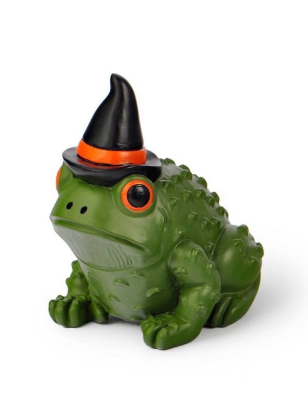 Target Green Frog Figurine with Black and Orange Witch Hat